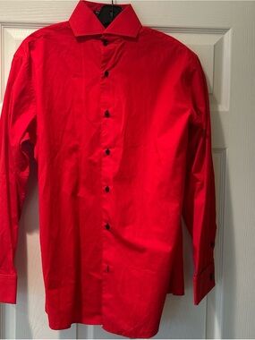 Diamante Couture Red Men's Dress Shirt
